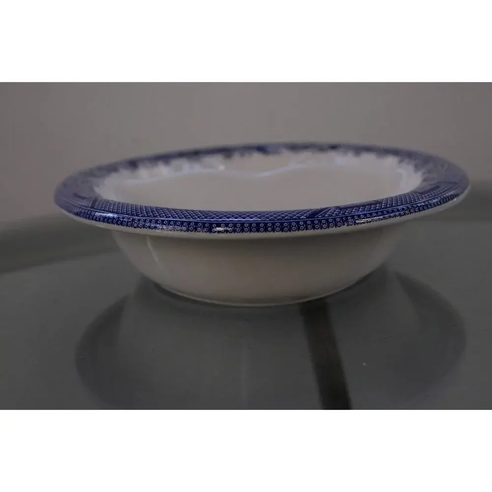 Churchill Blue Willow Oval Divided Serving‎ Dish Staffordshire  England 10”